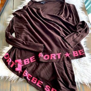 BEBE wrap around thin sweater